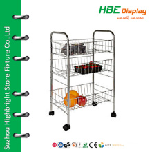 Supermarket chrome vegetable rack for store